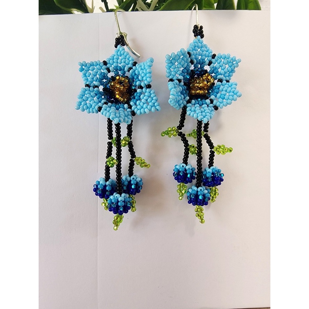 Blue Color Women's Earrings. Elegant Earrings